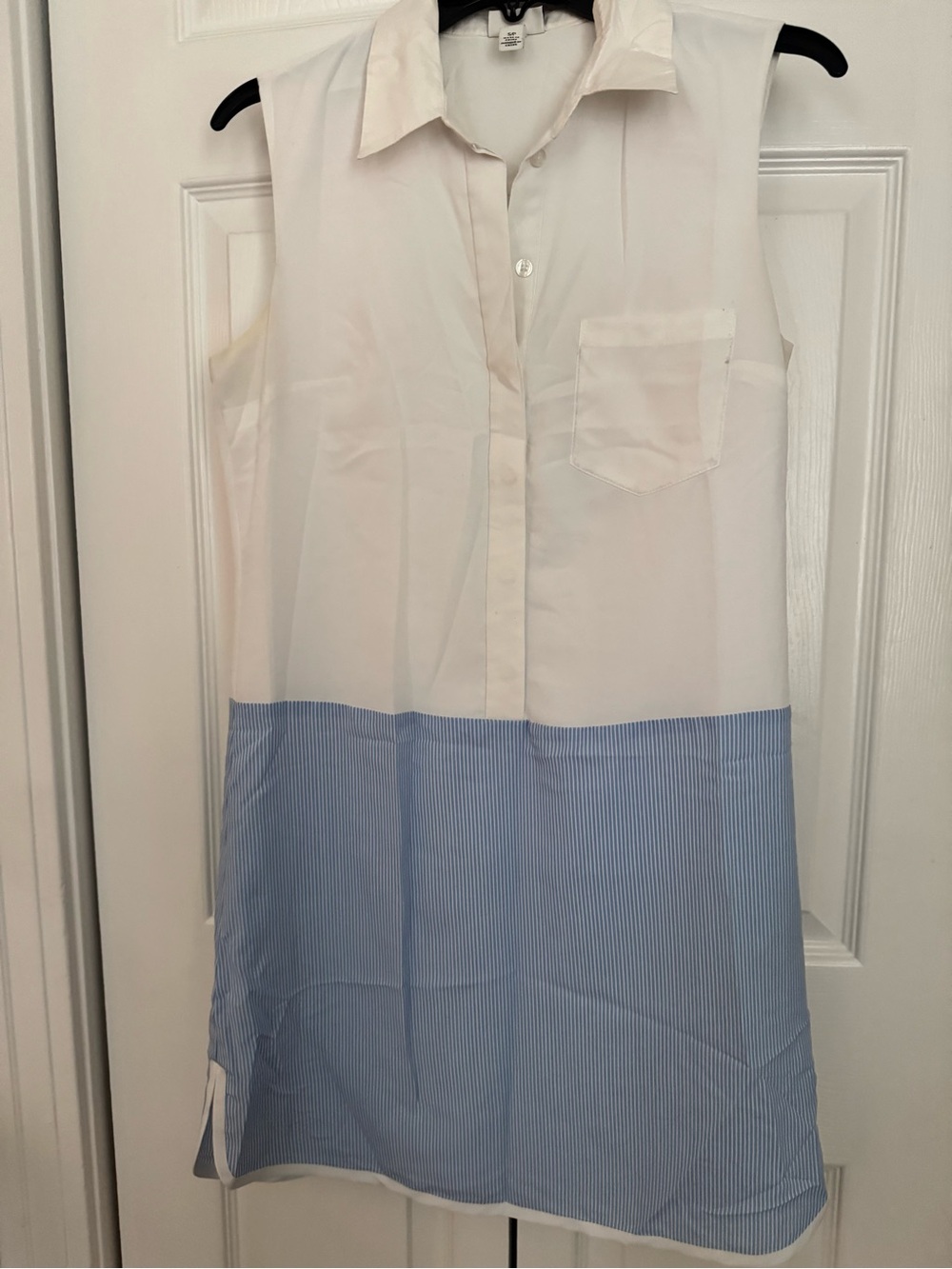 Altuzarra White Sleeveless Button Shirt Dress